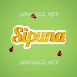 sipuna in Ladybugs style - 3D name wallpaper