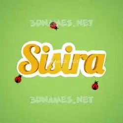 sisira in Ladybugs style - 3D name wallpaper
