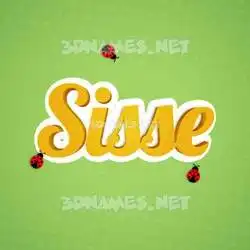 sisse in Ladybugs style - 3D name wallpaper
