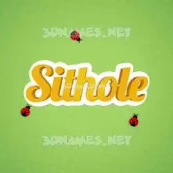 sithole in Ladybugs style - 3D name wallpaper