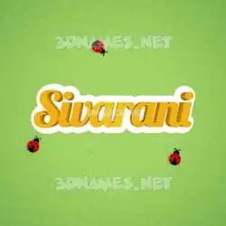 sivarani in Ladybugs style - 3D name wallpaper