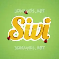 sivi in Ladybugs style - 3D name wallpaper