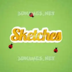 sketches in Ladybugs style - 3D name wallpaper