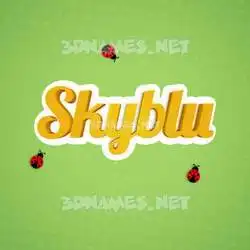 skyblu in Ladybugs style - 3D name wallpaper