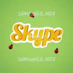 skype in Ladybugs style - 3D name wallpaper