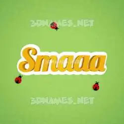 smaaa in Ladybugs style - 3D name wallpaper