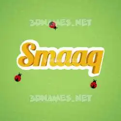 smaaq in Ladybugs style - 3D name wallpaper