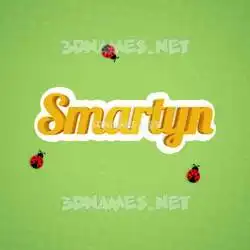 smartyn in Ladybugs style - 3D name wallpaper