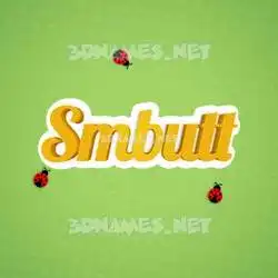 smbutt in Ladybugs style - 3D name wallpaper