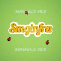 smginfra in Ladybugs style - 3D name wallpaper
