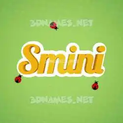 smini in Ladybugs style - 3D name wallpaper
