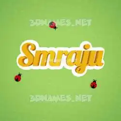 smraju in Ladybugs style - 3D name wallpaper