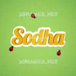 sodha in Ladybugs style - 3D name wallpaper