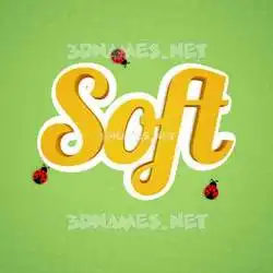 soft in Ladybugs style - 3D name wallpaper