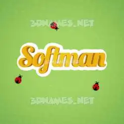 softman in Ladybugs style - 3D name wallpaper