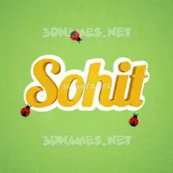 sohit in Ladybugs style - 3D name wallpaper