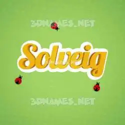 solveig in Ladybugs style - 3D name wallpaper