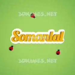 somanlal in Ladybugs style - 3D name wallpaper