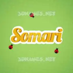 somari in Ladybugs style - 3D name wallpaper