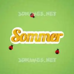 sommer in Ladybugs style - 3D name wallpaper
