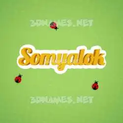 somyalok in Ladybugs style - 3D name wallpaper
