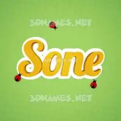 sone in Ladybugs style - 3D name wallpaper
