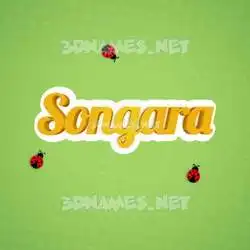 songara in Ladybugs style - 3D name wallpaper