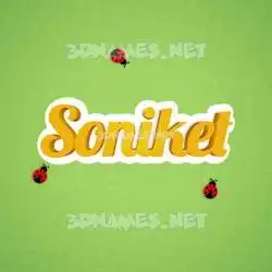 soniket in Ladybugs style - 3D name wallpaper