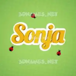 sonja in Ladybugs style - 3D name wallpaper
