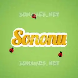 sononu in Ladybugs style - 3D name wallpaper