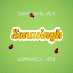 sonusingh in Ladybugs style - 3D name wallpaper
