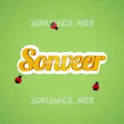 sonveer in Ladybugs style - 3D name wallpaper