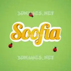 soofia in Ladybugs style - 3D name wallpaper
