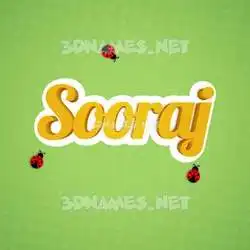 sooraj in Ladybugs style - 3D name wallpaper