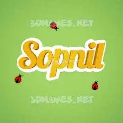 sopnil in Ladybugs style - 3D name wallpaper