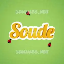 soude in Ladybugs style - 3D name wallpaper