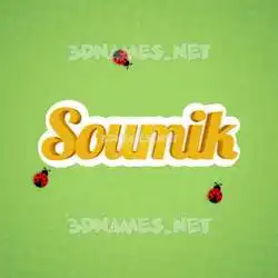 soumik in Ladybugs style - 3D name wallpaper