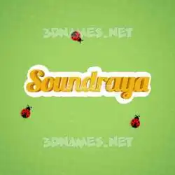 soundraya in Ladybugs style - 3D name wallpaper