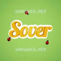 sover in Ladybugs style - 3D name wallpaper