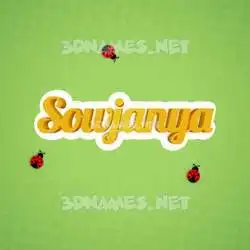 sowjanya in Ladybugs style - 3D name wallpaper