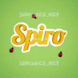 spiro in Ladybugs style - 3D name wallpaper