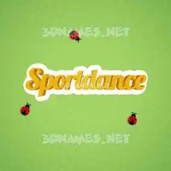 sportdance in Ladybugs style - 3D name wallpaper