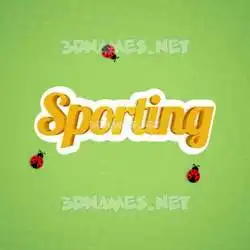 sporting in Ladybugs style - 3D name wallpaper