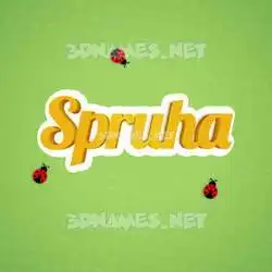 spruha in Ladybugs style - 3D name wallpaper