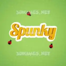spunky in Ladybugs style - 3D name wallpaper