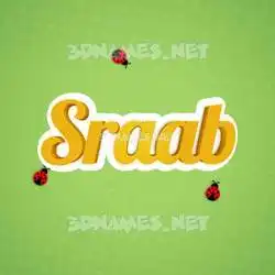 sraab in Ladybugs style - 3D name wallpaper