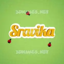 sravika in Ladybugs style - 3D name wallpaper