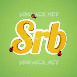 srb in Ladybugs style - 3D name wallpaper