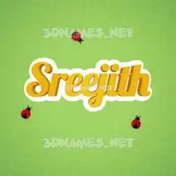 sreejith in Ladybugs style - 3D name wallpaper