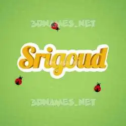srigoud in Ladybugs style - 3D name wallpaper